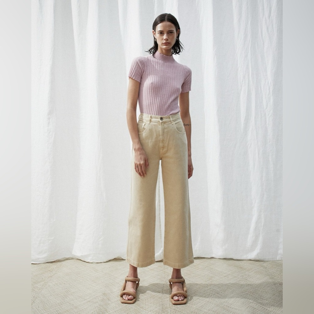 NANUSHKA • Marfa Wide-Leg Jeans - ecru - size 27